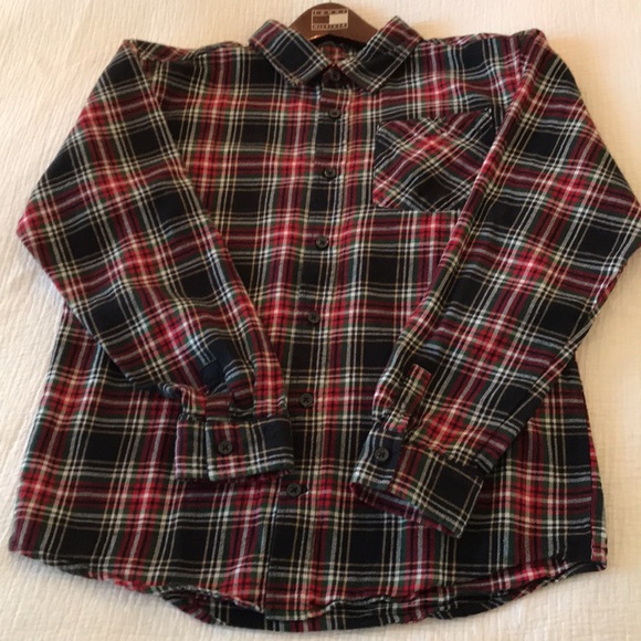 Gymboree Boys Flannel Plaid Button Down Shirt Size Large - Picture 4 of 9